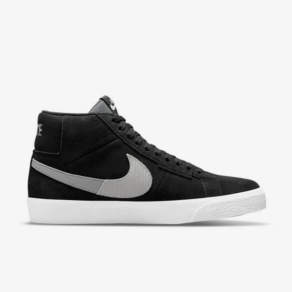 Scarpe Da Ginnastica Uomo Nike SB Zoom Blazer Mid Premium Nere Grigie Bianche | NK459VYM