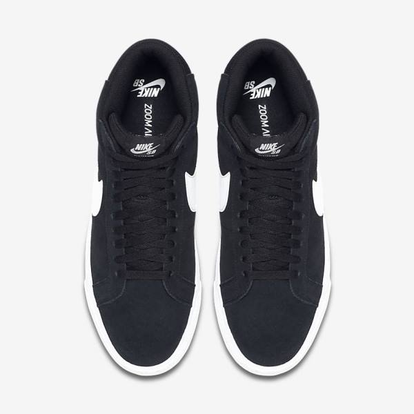 Scarpe Da Ginnastica Uomo Nike SB Zoom Blazer Mid Nere Bianche | NK832VPA