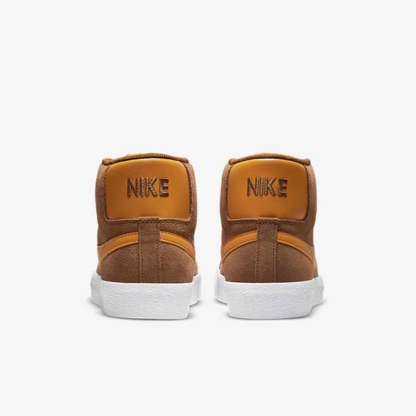 Scarpe Da Ginnastica Uomo Nike SB Zoom Blazer Mid Bianche Gialle | NK860REN