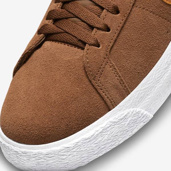 Scarpe Da Ginnastica Uomo Nike SB Zoom Blazer Mid Bianche Gialle | NK860REN