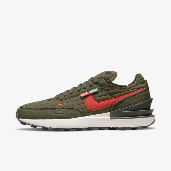 Scarpe Da Ginnastica Uomo Nike Waffle One Premium Verde Oliva Nere Arancioni | NK187QCH