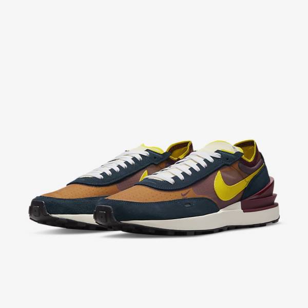 Scarpe Da Ginnastica Uomo Nike Waffle One SE Blu Marino Bianche Gialle | NK921JGO