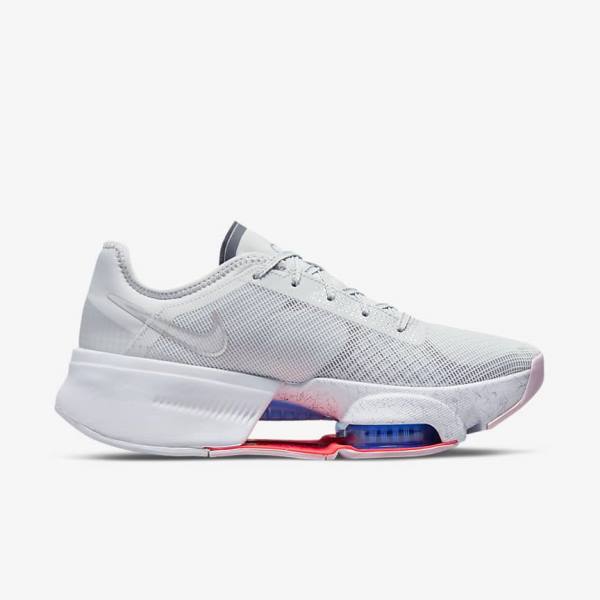 Scarpe Palestra Donna Nike Air Zoom SuperRep 3 HIIT Class Platino Grigie Blu Metal Argento | NK841QCR