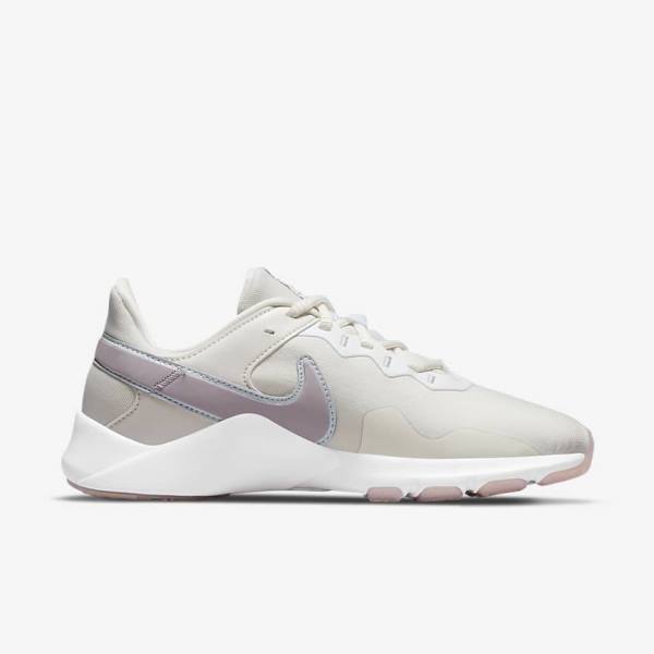 Scarpe Palestra Donna Nike Legend Essential 2 Premium Nere Platino Bianche | NK980HJC