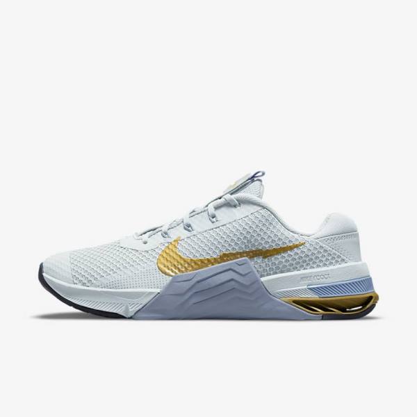 Scarpe Palestra Donna Nike Metcon 7 Platino Metal Oro | NK362MCT