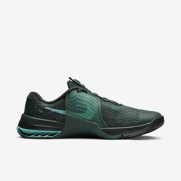 Scarpe Palestra Donna Nike Metcon 7 Verdi Verde Acqua Nere Colorate | NK907JSQ