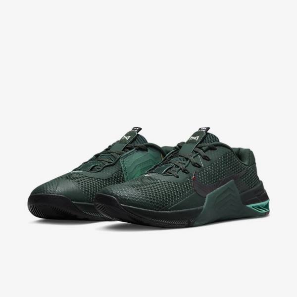 Scarpe Palestra Donna Nike Metcon 7 Verdi Verde Acqua Nere Colorate | NK907JSQ