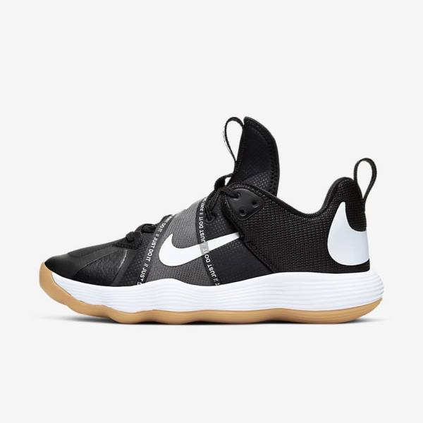 Scarpe Palestra Donna Nike React HyperSet Indoor Court Nere Marroni Chiaro Bianche | NK243WOF