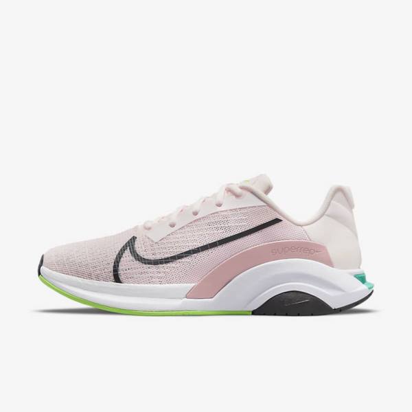 Scarpe Palestra Donna Nike ZoomX SuperRep Surge Endurance Class Rosa Chiaro Verdi Nere | NK497JRL