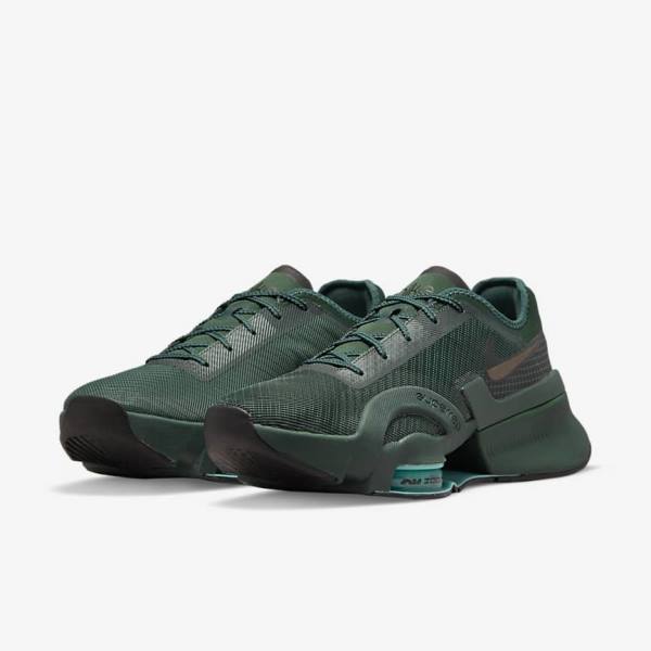 Scarpe Palestra Uomo Nike Air Zoom SuperRep 3 HIIT Class Verdi Verde Acqua Nere Colorate | NK843PID