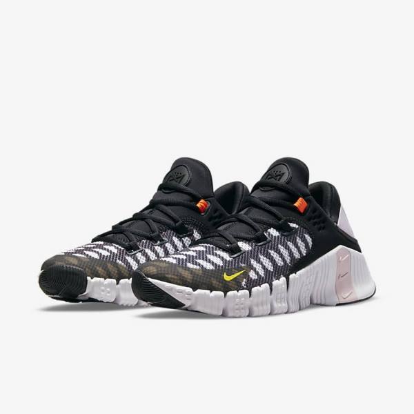 Scarpe Palestra Uomo Nike Free Metcon 4 Nere Bianche Blu Gialle | NK730RQV