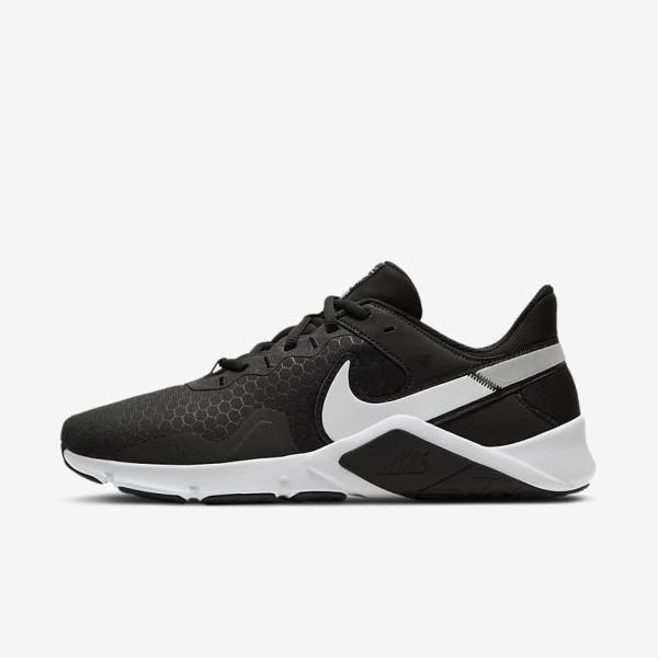 Scarpe Palestra Uomo Nike Legend Essential 2 Nere Metal Argento Bianche | NK782SKM