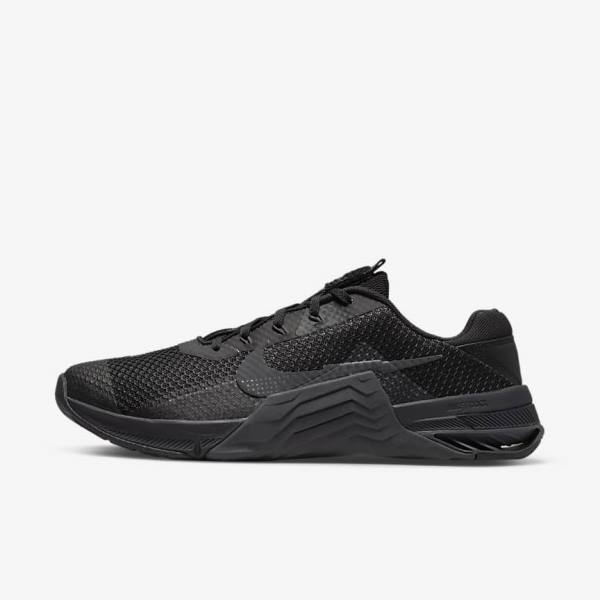 Scarpe Palestra Uomo Nike Metcon 7 Nere Grigie Scuro | NK824VCB