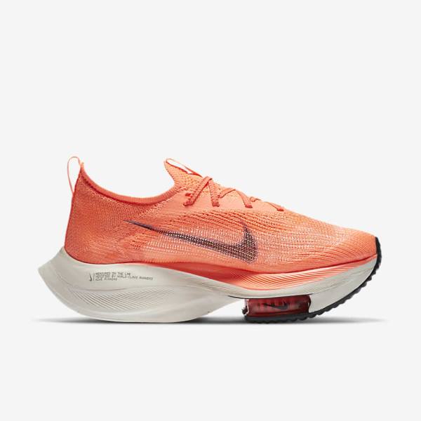 Scarpe Running Donna Nike Air Zoom Alphafly NEXT% Flyknit Strada Racing Mangue Chiaro Metal Rosse Marroni Nere | NK293CVQ