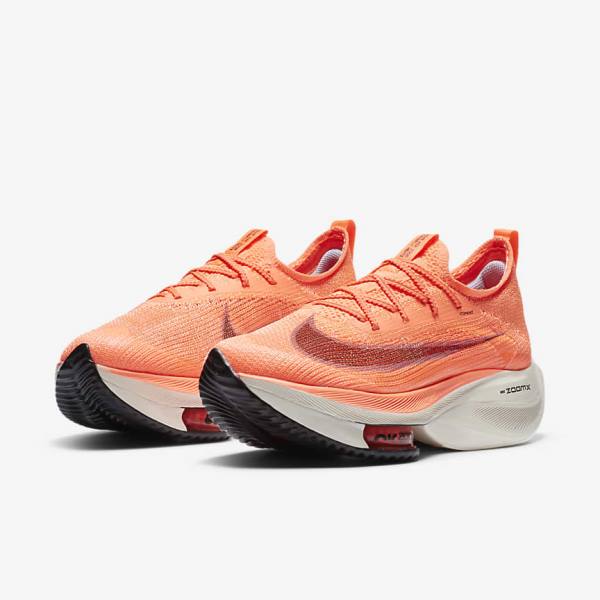 Scarpe Running Donna Nike Air Zoom Alphafly NEXT% Flyknit Strada Racing Mangue Chiaro Metal Rosse Marroni Nere | NK293CVQ