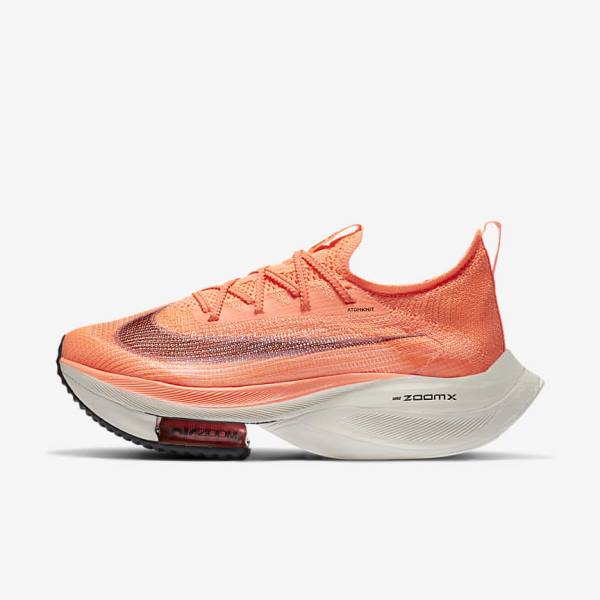 Scarpe Running Donna Nike Air Zoom Alphafly NEXT% Flyknit Strada Racing Mangue Chiaro Metal Rosse Marroni Nere | NK293CVQ