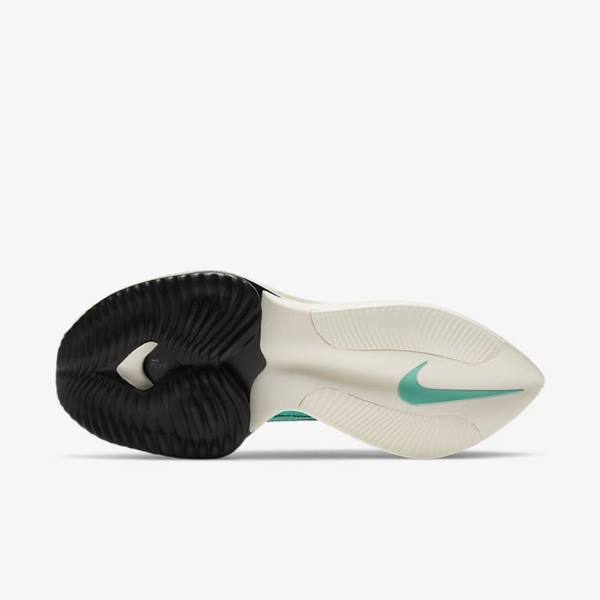 Scarpe Running Donna Nike Air Zoom Alphafly NEXT% Flyknit Strada Racing Verde Acqua Nere Verde Acqua Chiaro Bianche | NK683MDE