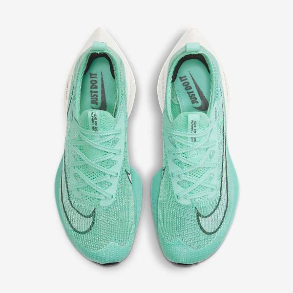 Scarpe Running Donna Nike Air Zoom Alphafly NEXT% Flyknit Strada Racing Verde Acqua Nere Verde Acqua Chiaro Bianche | NK683MDE