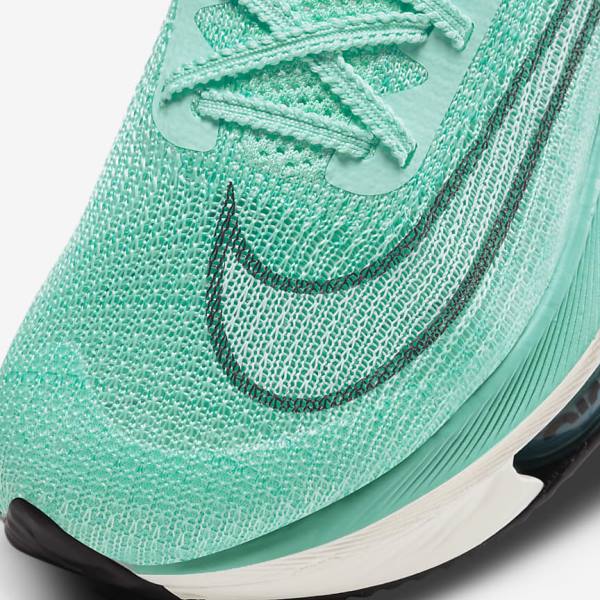 Scarpe Running Donna Nike Air Zoom Alphafly NEXT% Flyknit Strada Racing Verde Acqua Nere Verde Acqua Chiaro Bianche | NK683MDE