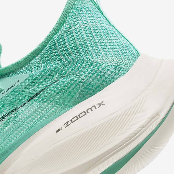 Scarpe Running Donna Nike Air Zoom Alphafly NEXT% Flyknit Strada Racing Verde Acqua Nere Verde Acqua Chiaro Bianche | NK683MDE