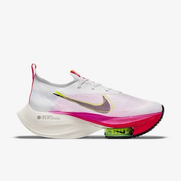 Scarpe Running Donna Nike Air Zoom Alphafly NEXT% Flyknit Strada Racing Bianche Nere Nere | NK987TGR