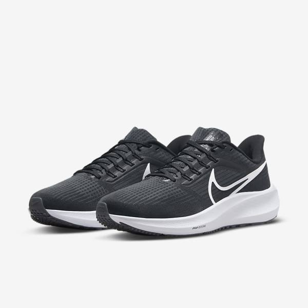 Scarpe Running Donna Nike Air Zoom Pegasus 39 Strada Nere Grigie Scuro Bianche | NK148UJO