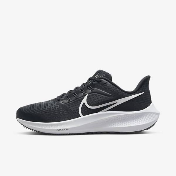 Scarpe Running Donna Nike Air Zoom Pegasus 39 Strada Nere Grigie Scuro Bianche | NK148UJO