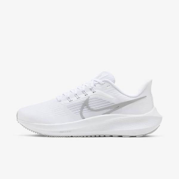 Scarpe Running Donna Nike Air Zoom Pegasus 39 Strada Bianche Platino Grigie Metal Argento | NK698WEI