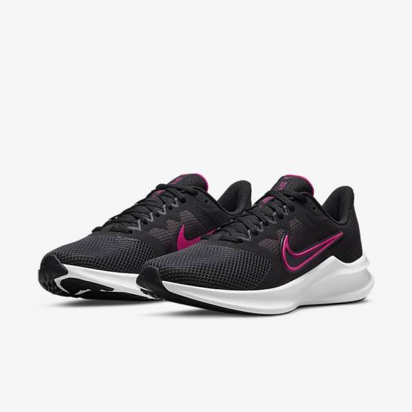 Scarpe Running Donna Nike Downshifter 11 Strada Nere Grigie Scuro Bianche | NK034KTA