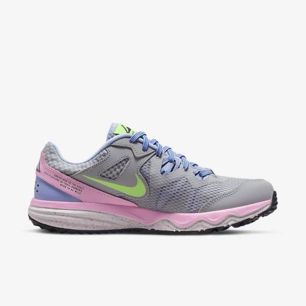 Scarpe Running Donna Nike Juniper Trail Trail Grigie Blu Chiaro Rosa Verdi | NK029IZD