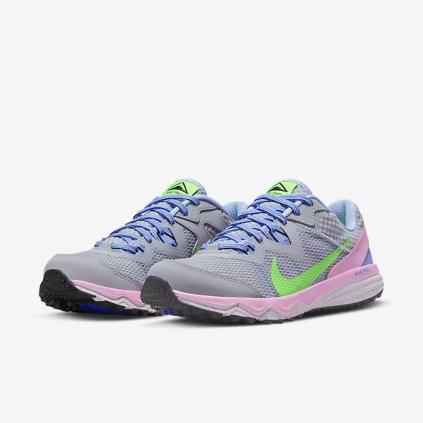 Scarpe Running Donna Nike Juniper Trail Trail Grigie Blu Chiaro Rosa Verdi | NK029IZD