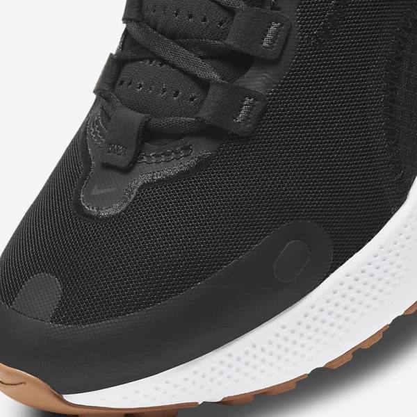 Scarpe Running Donna Nike React Escape Run Strada Nere Grigie Scuro Bianche Nere | NK540HAW