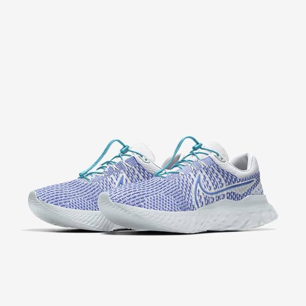 Scarpe Running Donna Nike React Infinity Run 3 By You Custom Strada Bianche Blu Bianche | NK024YMW