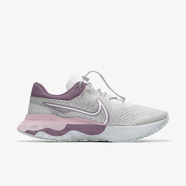 Scarpe Running Donna Nike React Infinity Run 3 By You Custom Strada Grigie Platino Grigie | NK453OBM