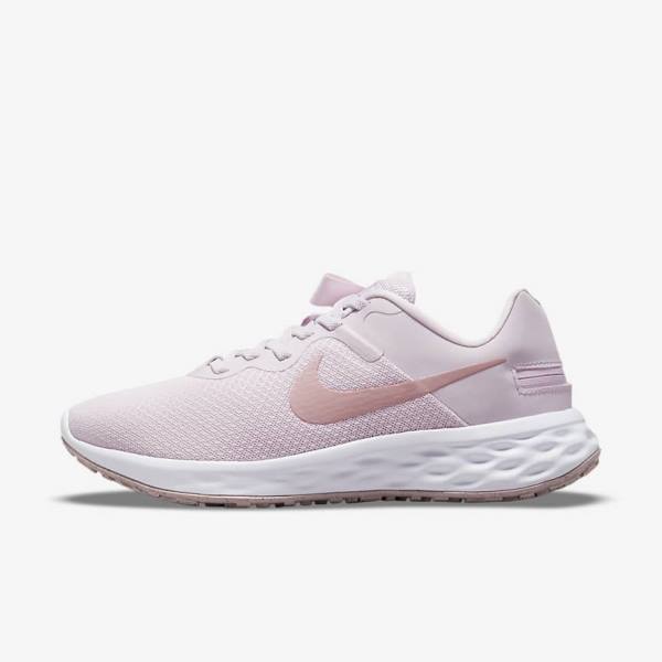 Scarpe Running Donna Nike Revolution 6 FlyEase Next Nature Easy On-Off Strada Viola Chiaro Bianche | NK206MDX