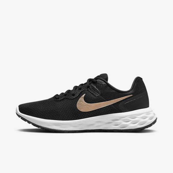 Scarpe Running Donna Nike Revolution 6 Next Nature Strada Nere Bianche Metal Rame | NK174ZJU