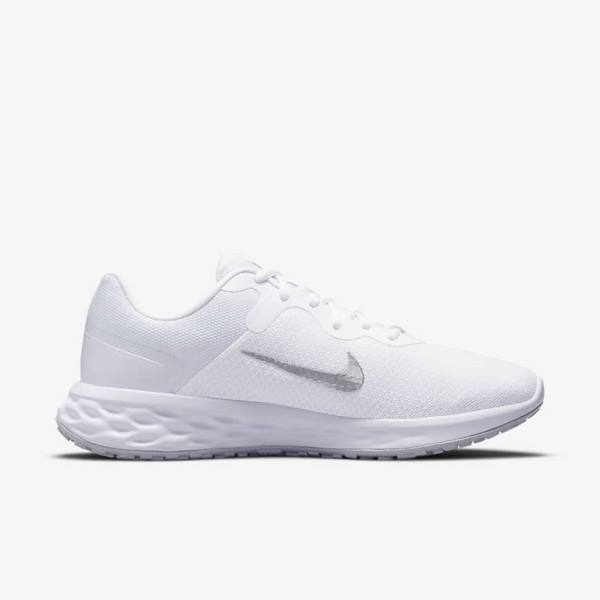 Scarpe Running Donna Nike Revolution 6 Next Nature Strada Bianche Platino Metal Argento | NK378DTN