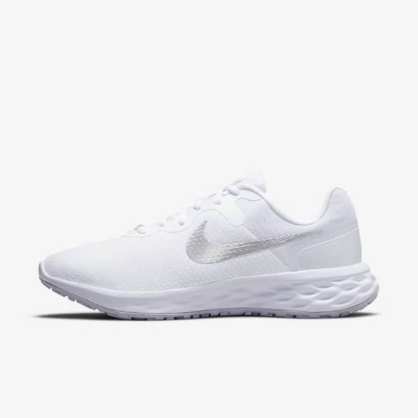 Scarpe Running Donna Nike Revolution 6 Next Nature Strada Bianche Platino Metal Argento | NK378DTN