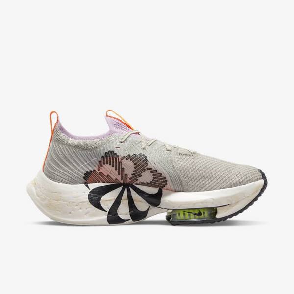 Scarpe Running Donna Nike Zoom Alphafly Next Nature Strada Racing Blu Grigie Rosa Chiaro Crema Chiaro Nere | NK831VHU