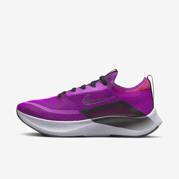 Scarpe Running Donna Nike Zoom Fly 4 Strada Bianche Verdi Platino | NK853UVL