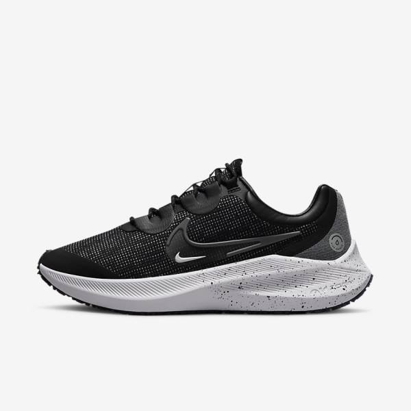 Scarpe Running Donna Nike Zoom Winflo 8 Shield Weatherised Strada Nere Metal Argento Blu Grigie | NK061GEB