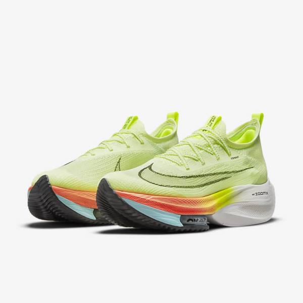 Scarpe Running Uomo Nike Air Zoom Alphafly NEXT% Flyknit Strada Racing Mangue Chiaro Metal Rosse Marroni Nere | NK514PNW