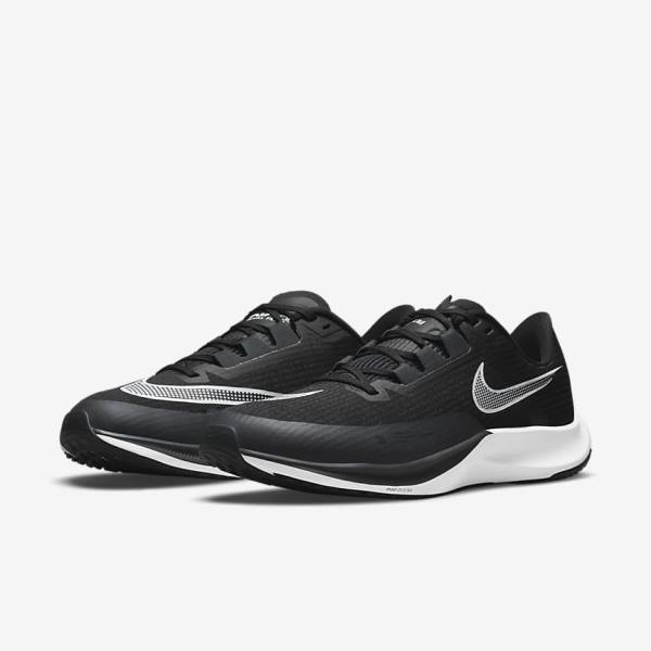 Scarpe Running Uomo Nike Air Zoom Rival Fly 3 Strada Racing Nere Grigie Scuro Bianche | NK876VOH