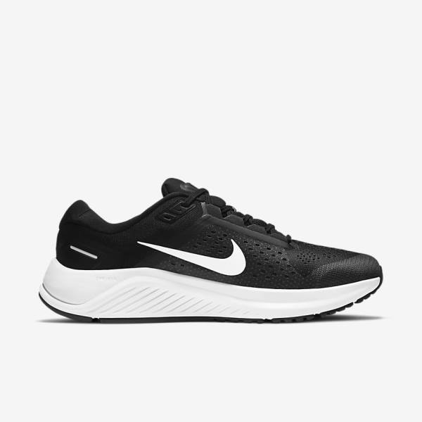 Scarpe Running Uomo Nike Air Zoom Structure 23 Strada Nere Grigie Scuro Bianche | NK981JMF