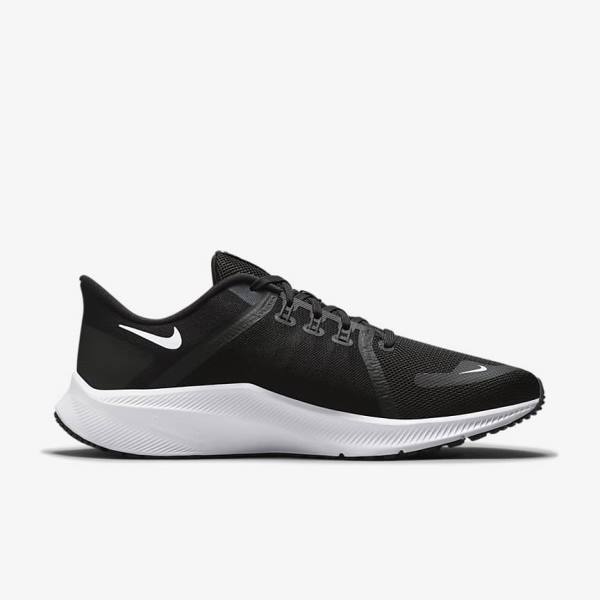 Scarpe Running Uomo Nike Quest 4 Strada Nere Grigie Scuro Bianche | NK381BVE