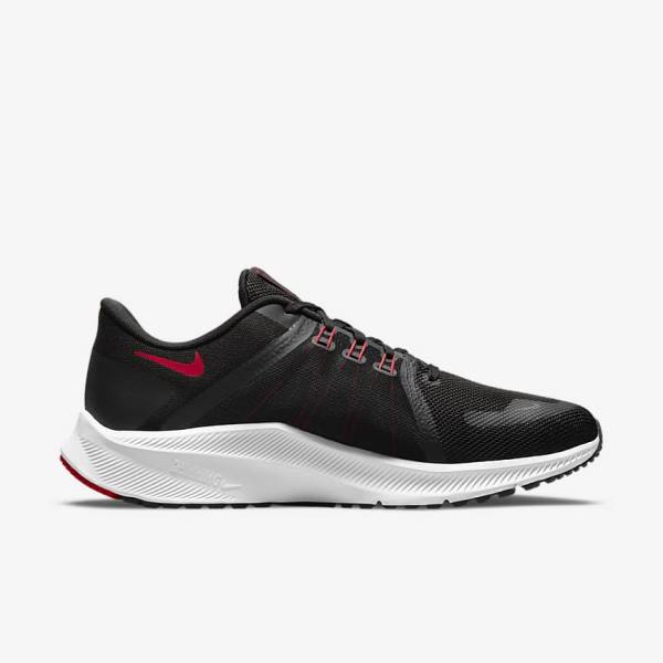 Scarpe Running Uomo Nike Quest 4 Strada Nere Bianche Grigie Scuro Rosse | NK751SER