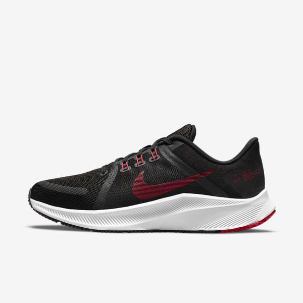 Scarpe Running Uomo Nike Quest 4 Strada Nere Bianche Grigie Scuro Rosse | NK751SER