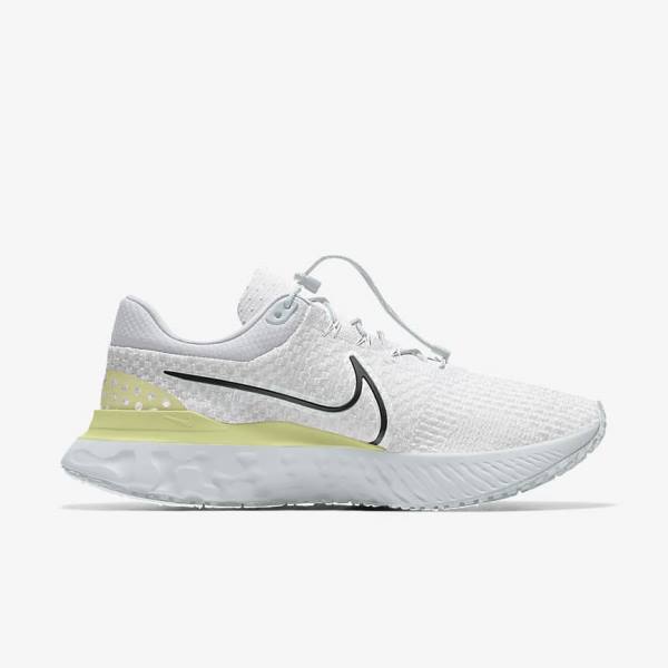 Scarpe Running Uomo Nike React Infinity Run 3 By You Custom Strada Bianche | NK327RWF