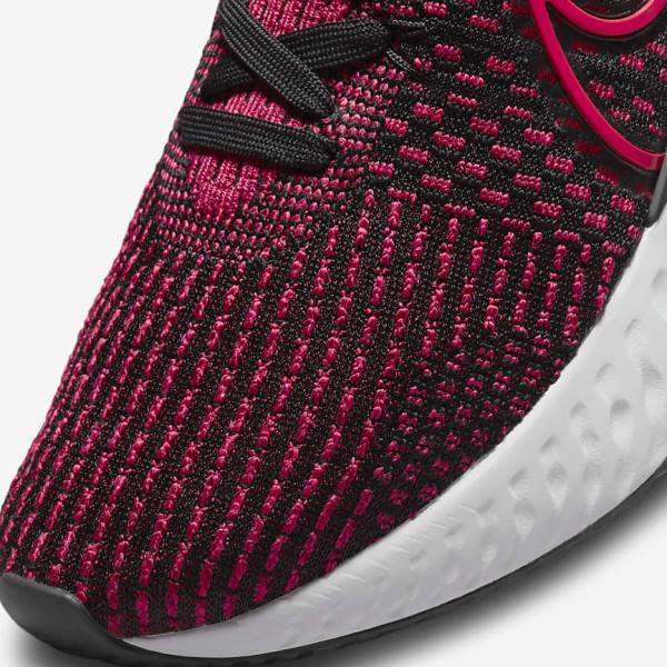 Scarpe Running Uomo Nike React Infinity Run Flyknit 3 Strada Nere Verdi Rosse | NK659EMA