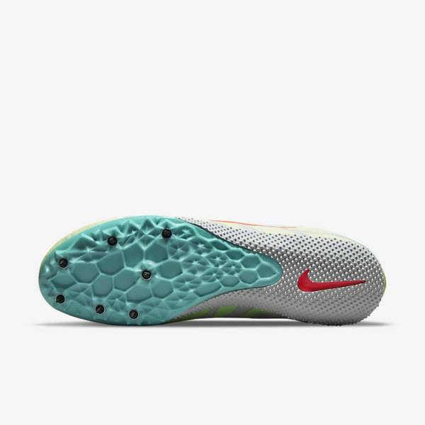 Scarpe Running Uomo Nike Zoom Rival S 9 Athletics Sprinting Spikes Verde Acqua Arancioni | NK460ECY